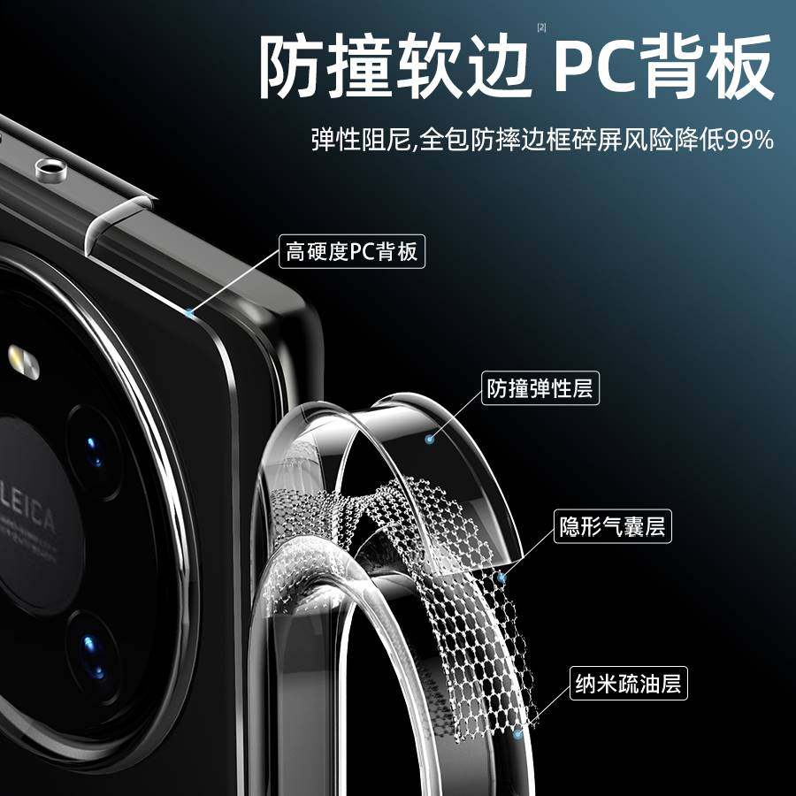 适用华为鼎桥M40手机壳新款tdtechm40保护套5G透明不发黄TDT一MA01气囊防摔techm4o硅胶软壳mate40高级感男女 - 图2