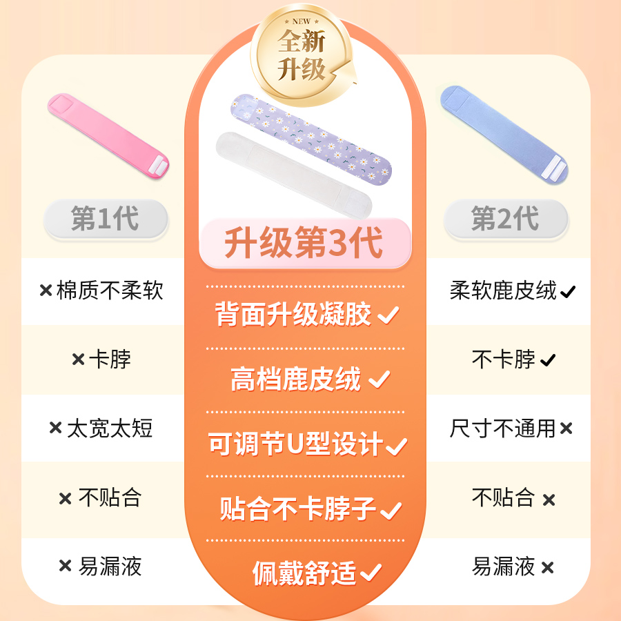 颈膜固定带敷脖子面膜颈带硅胶贴护辅助神器可水洗颈纹固定颈脖套