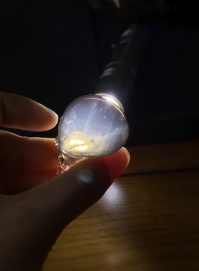 梦幻蓝光烟晶金蟾钱袋子我自己雕刻的微棉裂的有爆闪草莓子