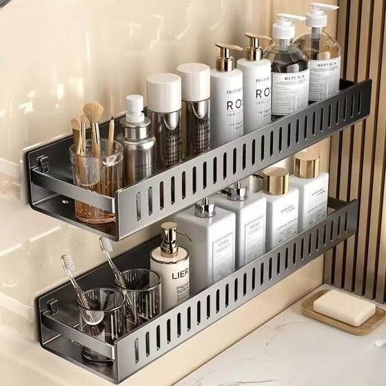 Hole-free storage rack bathroom bathroom storage rack