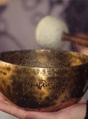 满月理疗佛音碗尼泊尔手工摆件