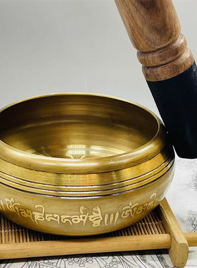 尼泊尔手工西藏颂钵转棒佛音碗