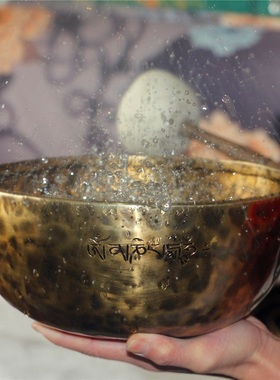 满月理疗佛音碗尼泊尔手工摆件