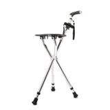 Стул для костылей старика с табуреткой пожилой людей, слегка складывая руку 扙 может сидеть многофункциональная телескопическая не -скользящая костыль