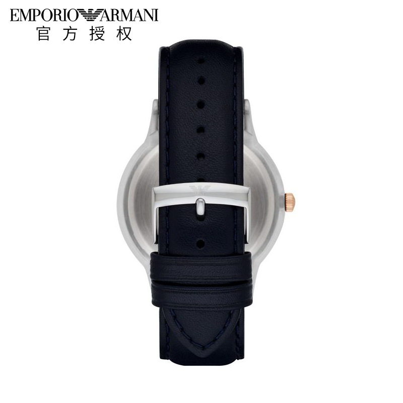 Emporio Armani阿玛尼手表男 时尚休闲简约皮带石英男表AR11188