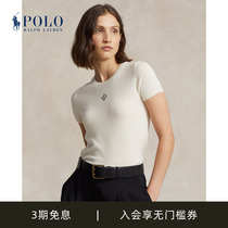 Ralph Lauren Rav Lauren Womens dress 23 autumn and winter workout version cashmere knitted sweatshirt T-shirt RL25100
