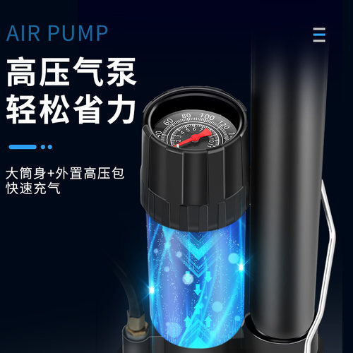 电瓶摩托电动车气管子自行车打气筒家用便携式汽车高压充气简篮球 - 图0
