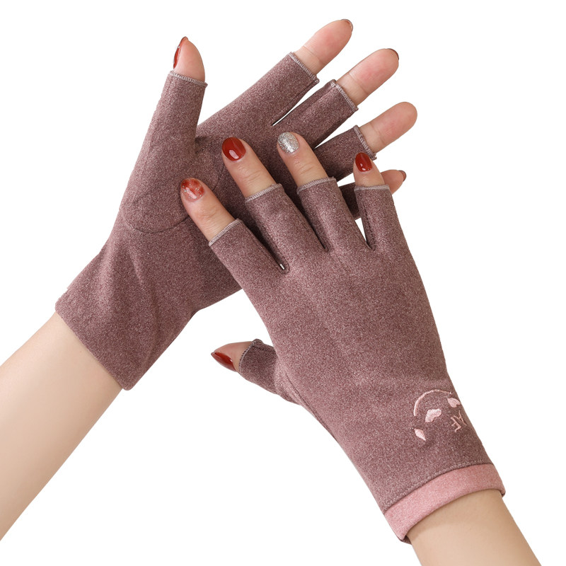 半指手套女冬季保暖骑行美甲手套德绒手套,淘宝优惠券,粉丝福利购,淘宝优惠卷