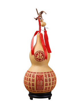 雕刻葫芦摆件 家和万事兴家居客厅工艺装饰品招财大葫芦