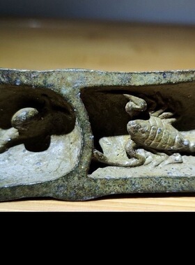 仿古蝉一鸣金蝉镇纸摆件家居文房装饰摆件竹节知了