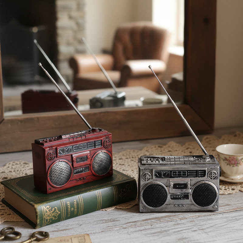 美式复古老式收音机电视机模型摆件客厅酒柜咖啡馆装创意饰品道具,淘宝优惠券,粉丝福利购,淘宝优惠卷