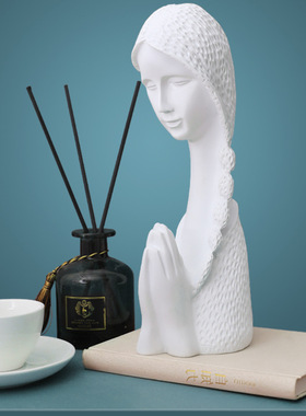 北欧祈祷少女天使摆件工艺品装饰摆件氛围烘托桌面橱窗装饰品
