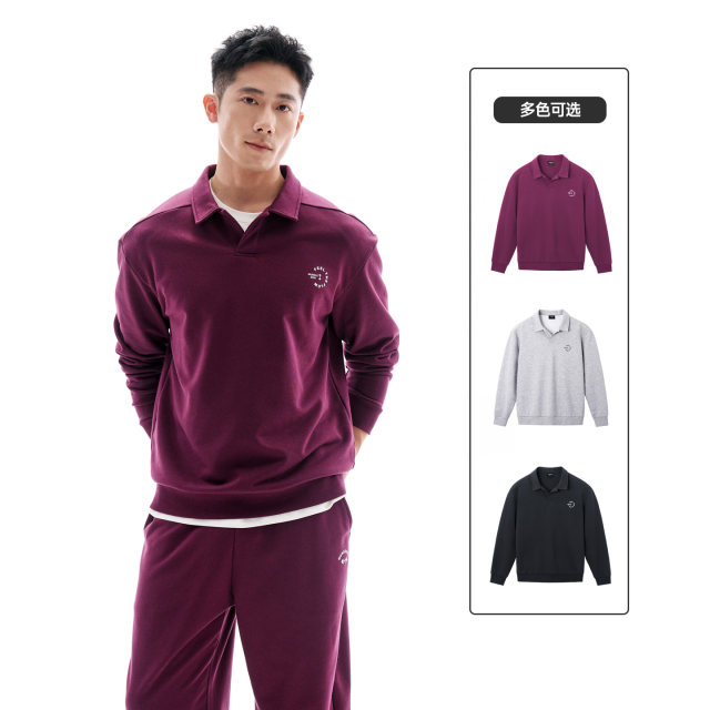 ເສື້ອຢືດກິລາກ້າມຫມາ POLO collar casual sweatshirt ສໍາລັບຜູ້ຊາຍ