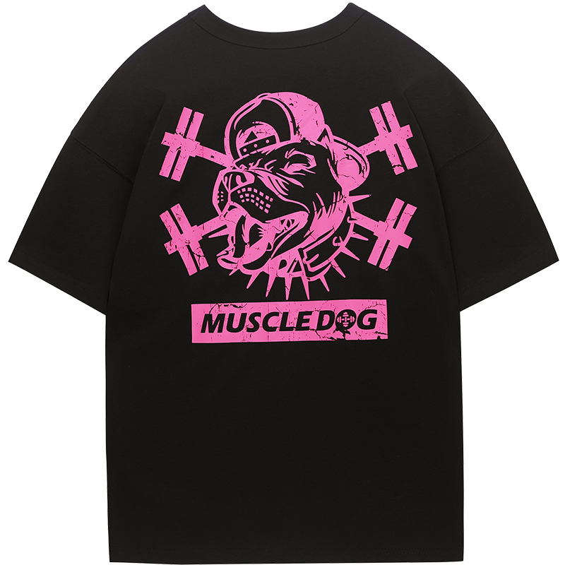MUSCLEDOG肌肉狗 运动短袖T恤男夏季美式宽松训练服半袖健身衣服 - 图3
