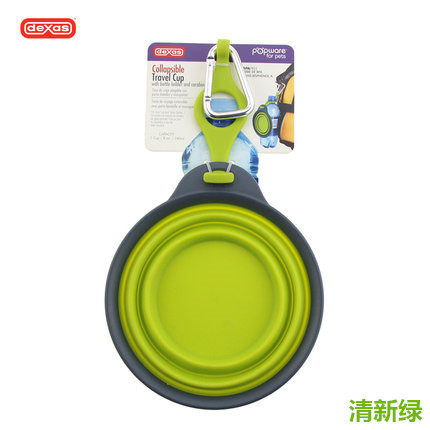 进口美国DEXAS折叠碗宠物狗狗猫饮水器户外喝水便携食盆狗碗包邮 - 图1
