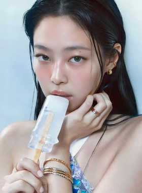 手镯铜镀金jennie同款编织纹开口