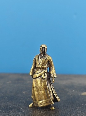 黄铜秦时明月盖聂江湖故人侠客中控台电脑显示屏装饰车载造景摆件