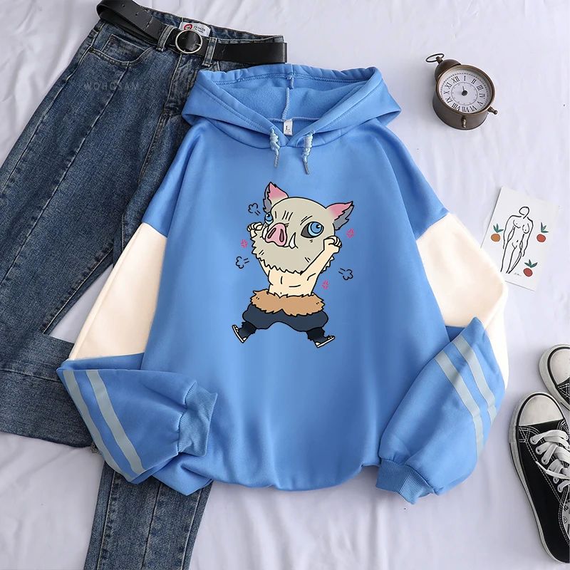 Anime Demon Slayer Hashibira Inosuke Hoodies Harajuku Men Wo - 图1