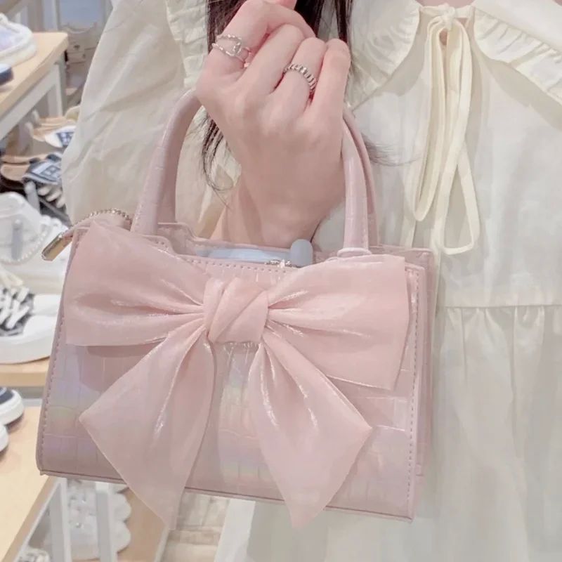 Fashion Women's Clutch Purse Handbags Summer Pink Bowknot Fe - 图2