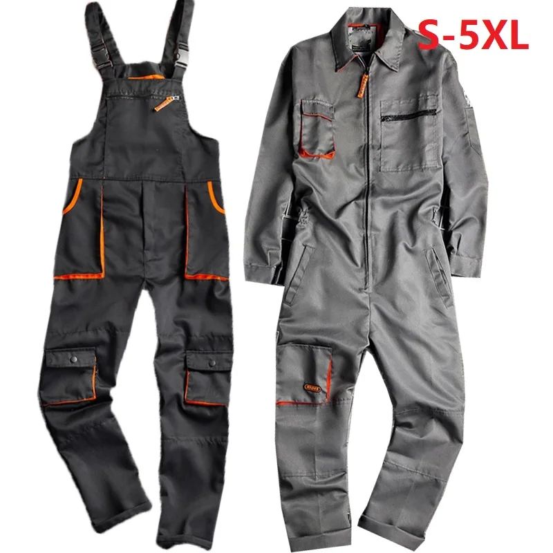 Work Dungarees Working Overall Uniforms Worker Coverall Car - 图0