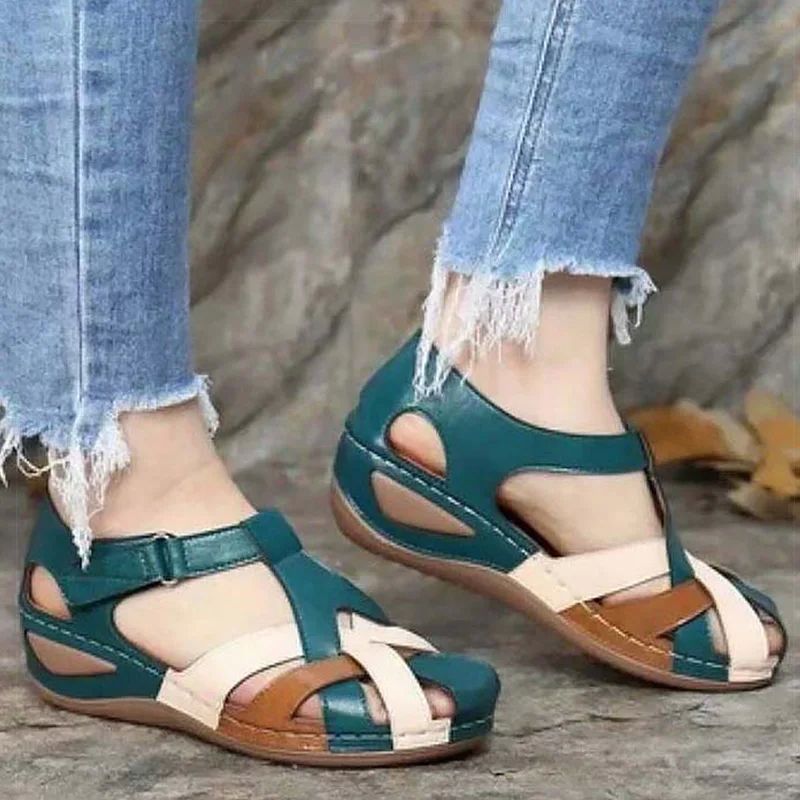 Women Sandals Soft Boottom Low Heels Summer Shoes For Women - 图0