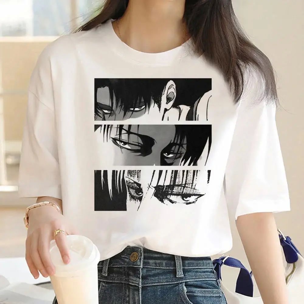 Japanese Anime Attack on Titan Graphic Print Harajuku T Shir - 图0