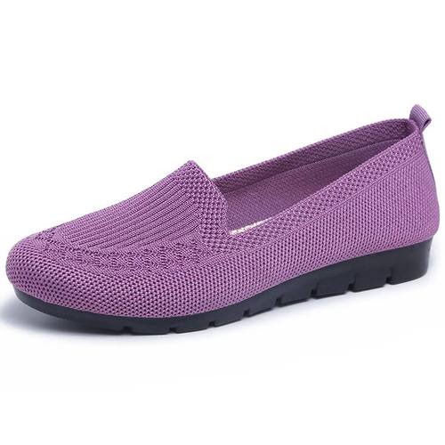 Casual Shoes Women's Summer Mesh Breathable Flat Shoes Ladie-图1