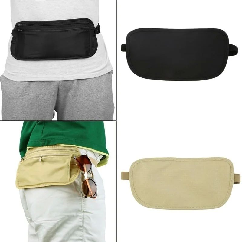 Invisible Travel Waist Packs Pouch for Passport Money Belt B-图1