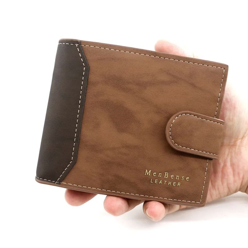 New Short Men Wallets Slim Card Holder Quality PU Leather Br - 图3