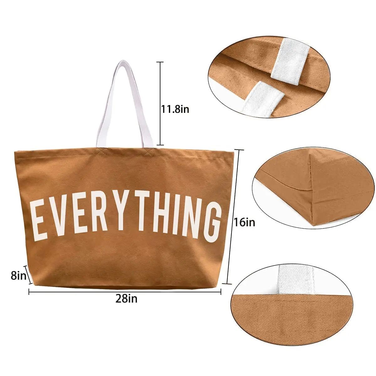 Tote Bag Extra Large Shopping Beach Totes Bags Reusable Groc - 图3