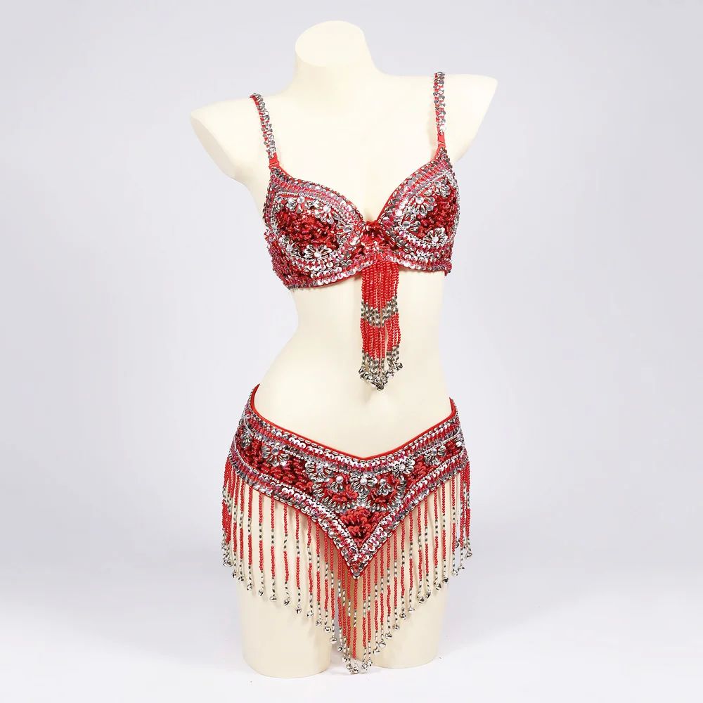 Special Customizable Hand Beaded Oriental Belly Dance Costum - 图0