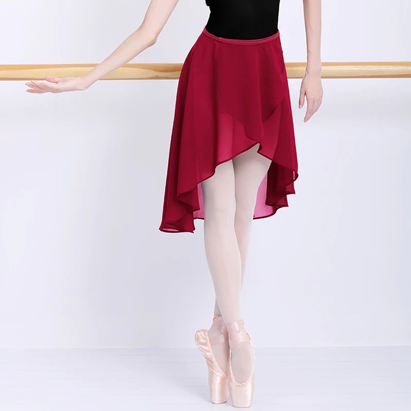 Ballet Skirt Women Adult Long Wrap Chiffon Skirt Ballet Tutu-图0