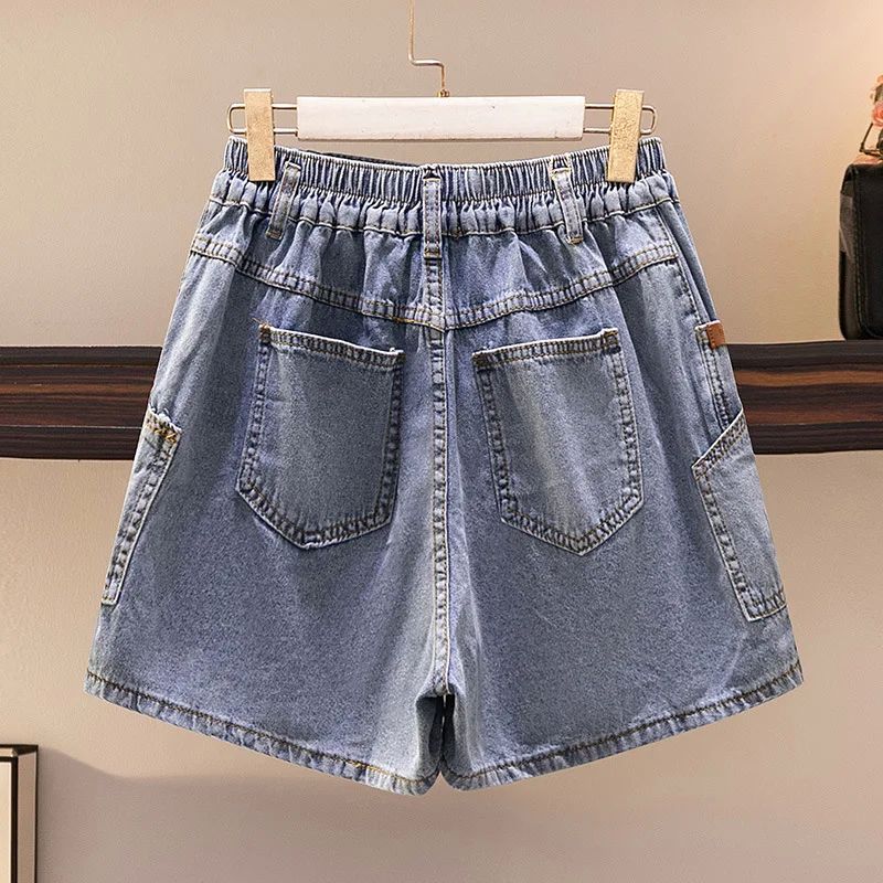 New 2022 Summer Plus Size Women Jeans Shorts For Women Large - 图0