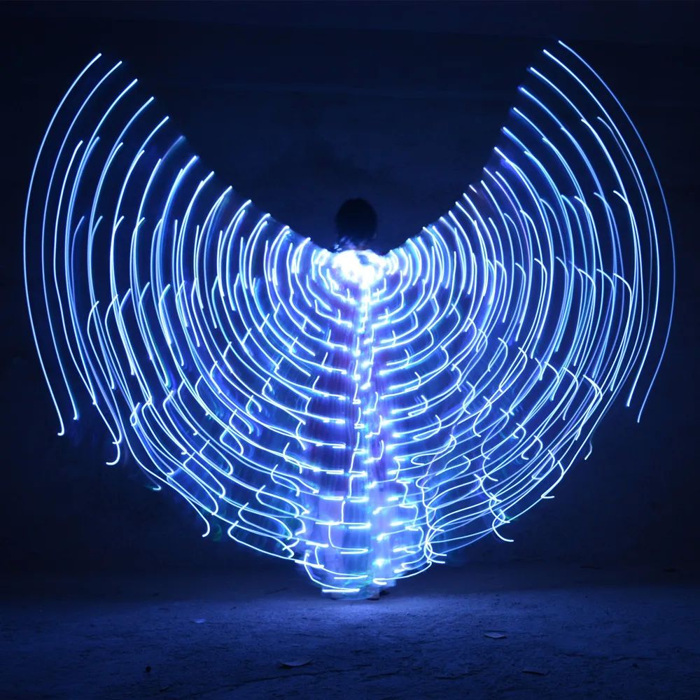 Belly Dance LED Wings Children Performance Fluorescent Butte - 图0