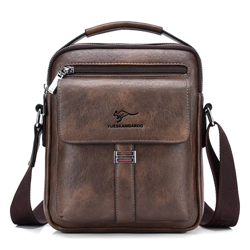 Kangaroo Luxury Brand Men's Shoulder Bag Vintage Messenger B - 图0