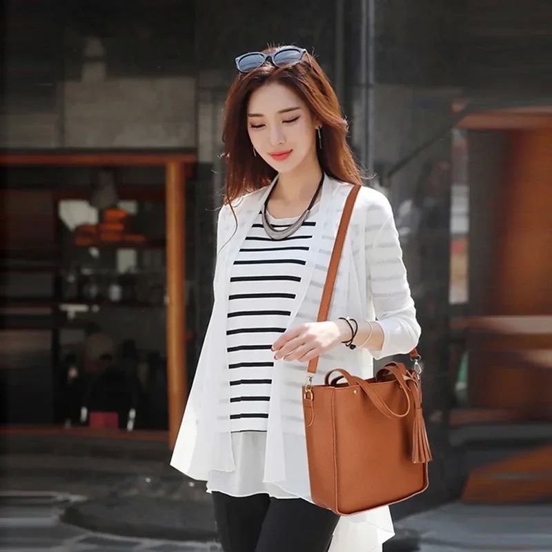 Woman Bag 2024 New Fashion Four-Piece Shoulder Bag Set Messe - 图3