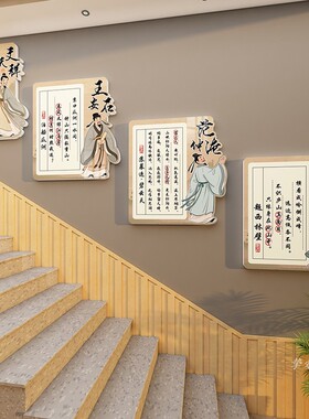 古诗词文化墙贴国学风黑板报环创