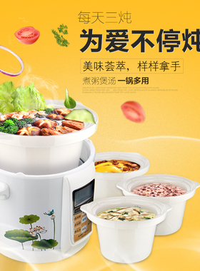 全自动杂粮陶瓷电炖煲煮粥锅