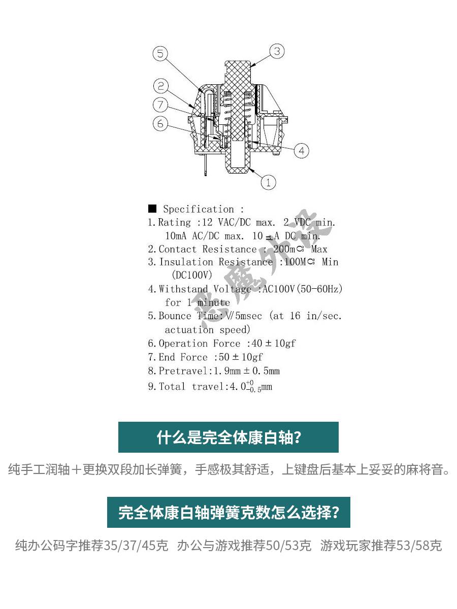 ktt康白轴康腾特白草莓酒红键盘白菜豆腐轴心润恶魔外设完全体 - 图2