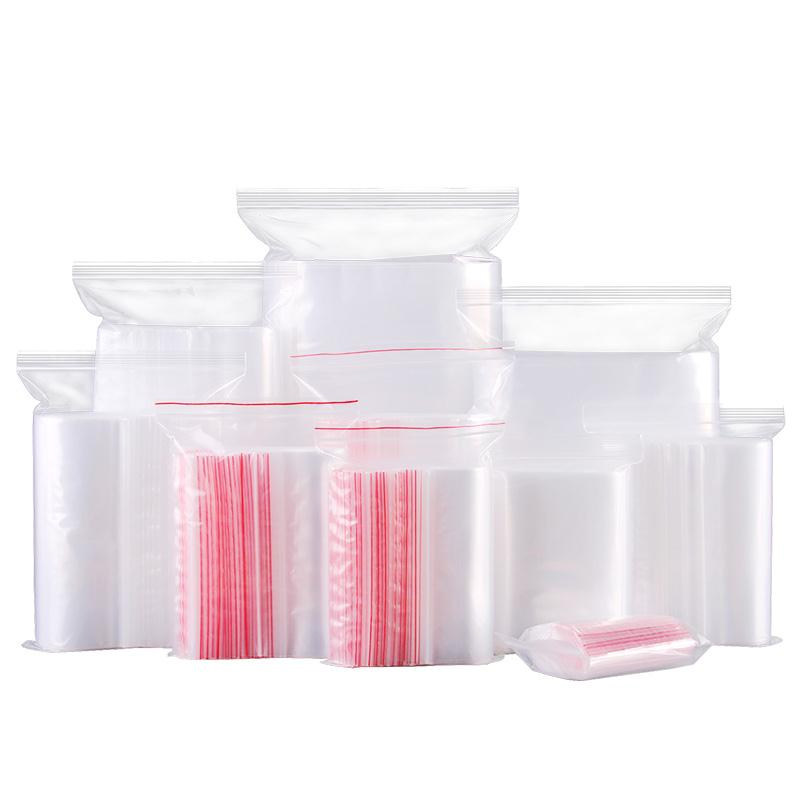 Ready-stock ziplock bags, thickened small bags, jewelry small packaging bags, rings and earrings plastic bags, transparent PE sealed bags
