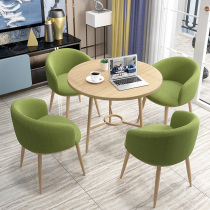 Minimalist Leisure talks table and chairs Combined shop reception Guest Milk Tea Shop Cafe Office Small Round Table Modern