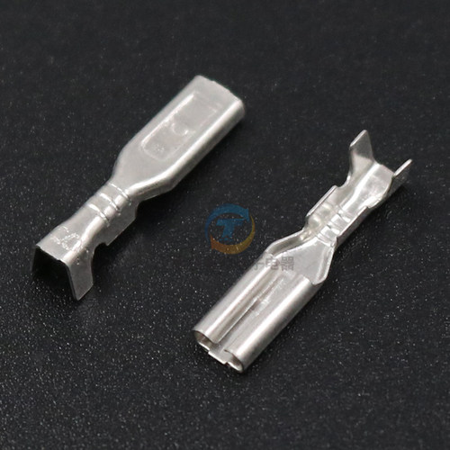 插拔式接线冷压端子黄铜接插件2.8插簧端子护套100套母接头保护套 - 图1