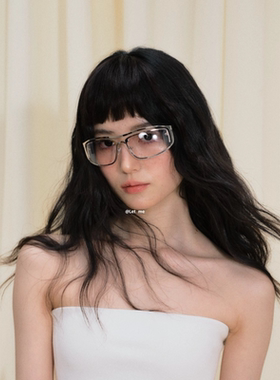 时尚Y2K复古辣妹风太阳镜女夏季个性金属墨镜凹造型装饰平光眼镜