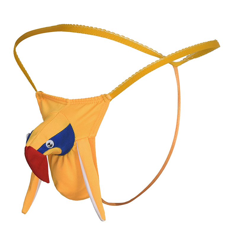 男士性感内裤带JJ套丁字裤角色扮演卡通创意搞笑礼物低腰鸟头T裤-图2