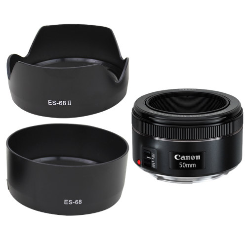 佳能ES68遮光罩适用EF50/1.8小痰盂三代镜头6D M50 200D 90D相机-图3