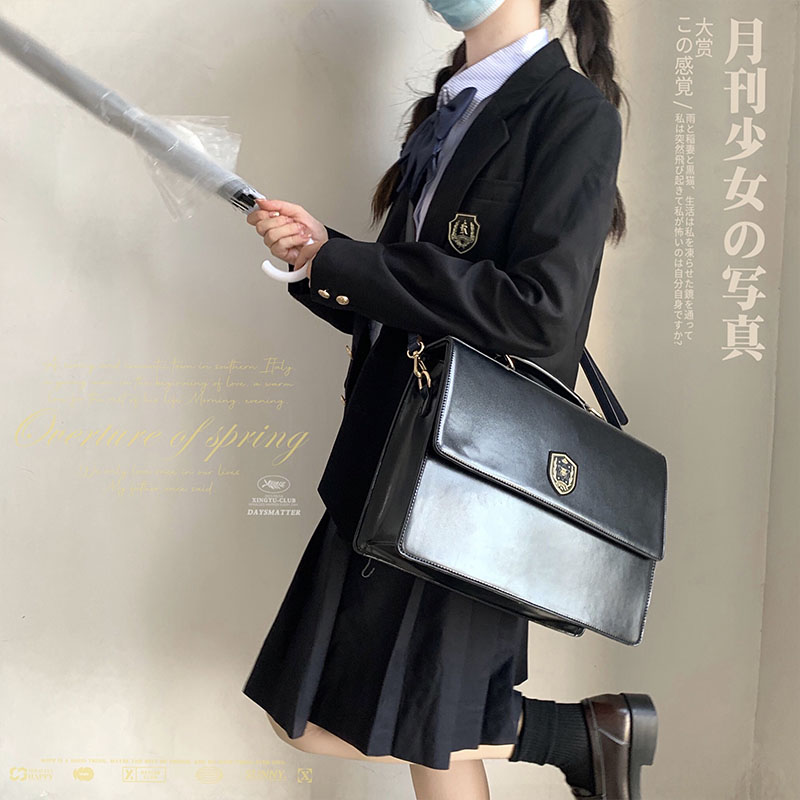 脑壳痛原创【春日奈良】日系jk制服包斜挎手提dk学院校供双肩包-图2