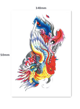 火凤凰防水遮痕后背刺青纹身贴