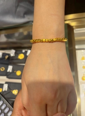 金包银小方糖手链女款轻奢小众高级感方糖锁骨链手链金店同款爆款