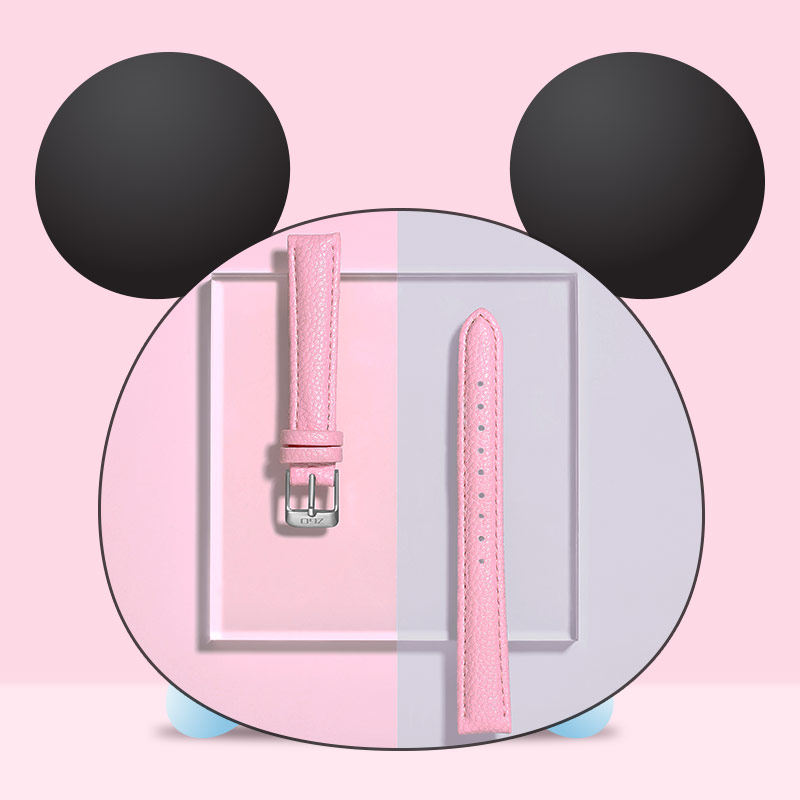 迪士尼真皮针扣表链浪琴卡西欧表带 型爵手表配件