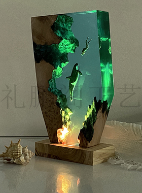 树脂实木夜灯海洋风室内家居饰品
